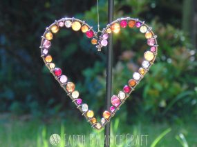 Raspberry and Peach Love Heart