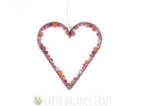 Raspberry and Peach Love Heart