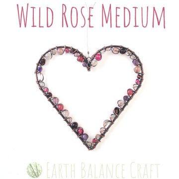 Wild Rose Love Heart Medium