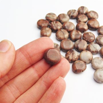 Brown Pattern Jasper Beads