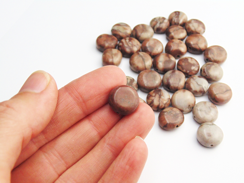 Brown Pattern Jasper Beads