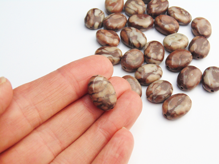 Brown Pattern Jasper Beads