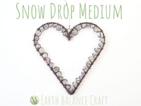 Snow Drop Love Heart Medium
