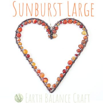 Sunburst Love Heart Large