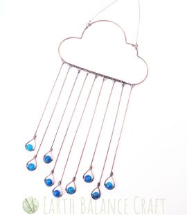 Blue Rain Cloud Suncatcher