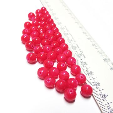 Pink Candy Jade Round Beads