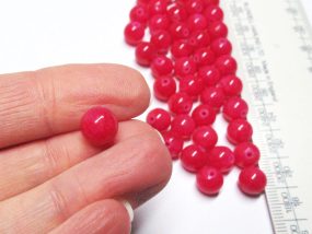 Pink Candy Jade Round Beads