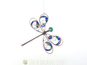 Blue Green Dragonfly Suncatcher