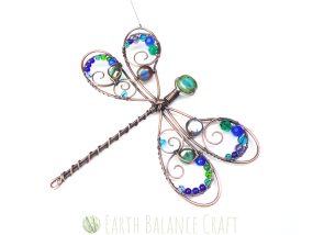 Blue Green Dragonfly Suncatcher