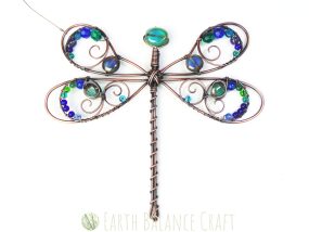 Blue Green Dragonfly Suncatcher
