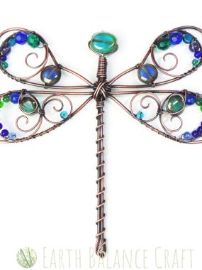 Blue Green Dragonfly Suncatcher