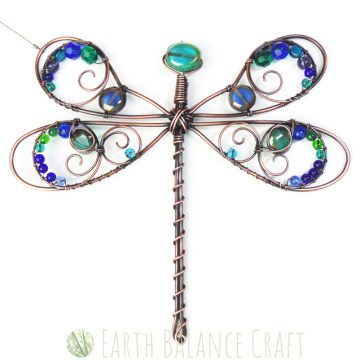 Blue Green Dragonfly Suncatcher