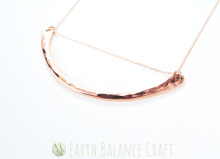 Copper Paddle Necklace