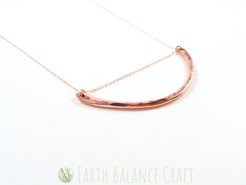Copper Paddle Necklace
