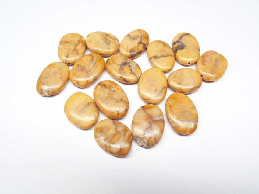 Sandstone Oval Beads