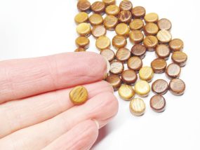 Wooden Coin Beads