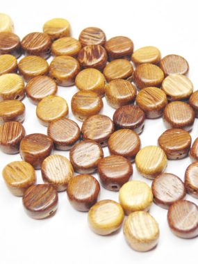 Wooden Coin Beads