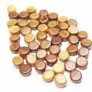 Wooden Coin Beads