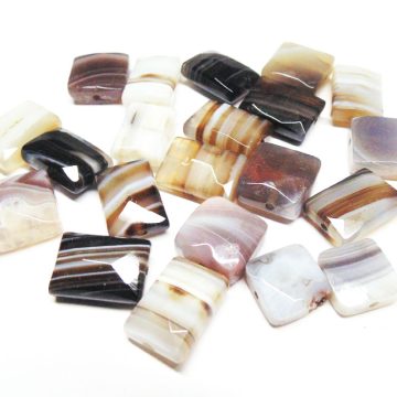 Botswana Agate Square Beads
