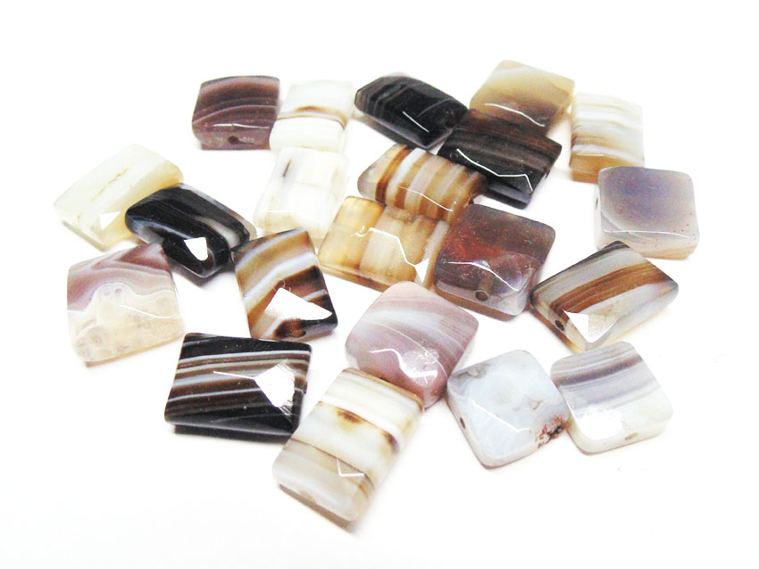 Botswana Agate Square Beads