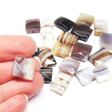 Botswana Agate Square Beads
