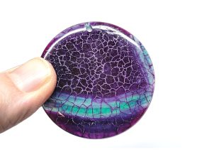 Purple Agate Pendant Bead