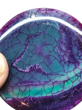 Purple Agate Pendant Bead