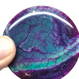 Purple Agate Pendant Bead