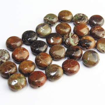 Snakeskin Jasper Coin Beads 2