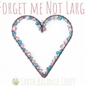 Forget me Not Love Heart Large