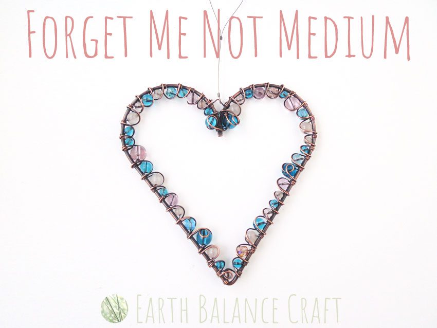 Forget me Not Love Heart Medium