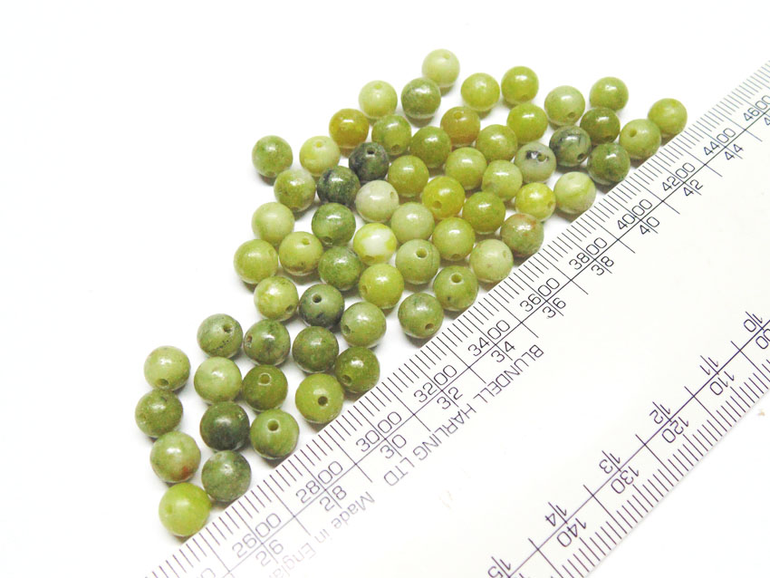 Green Serpentine 4mm Beads