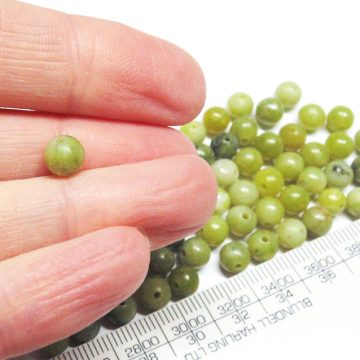 Green Serpentine 4mm Beads