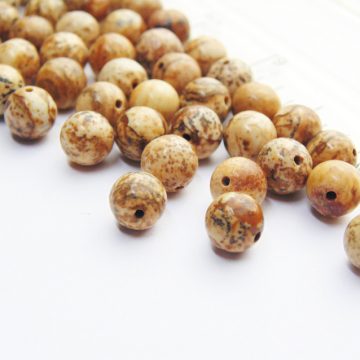 Picture Jasper Round Beads