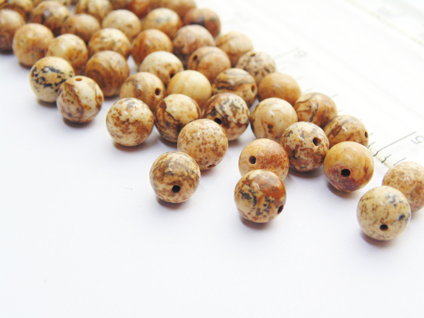 Picture Jasper Round Beads