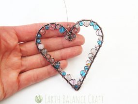 Wood Forget me Not Love Heart Small