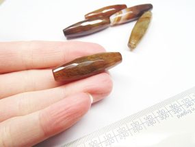 Agate Barrel Beads