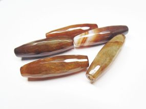 Agate Barrel Beads