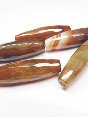 Agate Barrel Beads