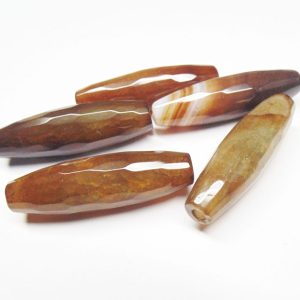 Agate Barrel Beads