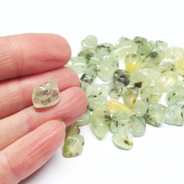 Green Rutilated Quartz Nugget Beads