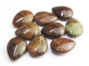Snakeskin Jasper Teardrop Beads Small
