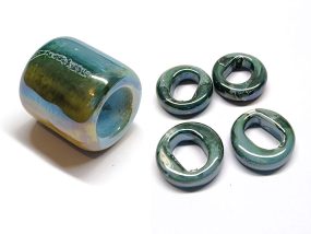 Enamelled Ceramic Bead Set
