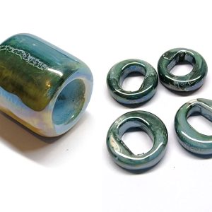 Enamelled Ceramic Bead Set