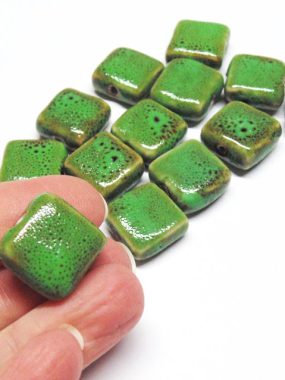 Green Ceramic Beads