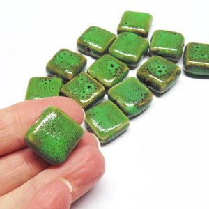 Green Ceramic Beads
