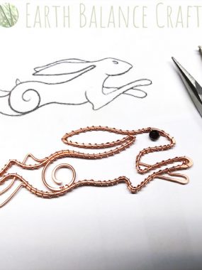 Moongazey Hare Pendant WIP