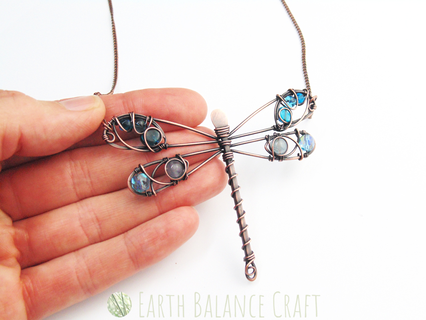 Handmade Dragonfly Necklace