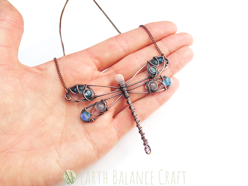 Handmade Dragonfly Necklace