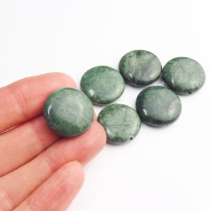 Jade Jasper Coin Beads